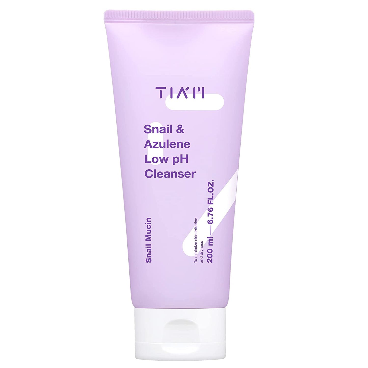 TIAM Snail&Azulene Low pH Cleanser, Gel Facial Cleanser, Snail Secretion Filtrate, pH Balancing, Anti Acne (200ml 6.76fl oz.)