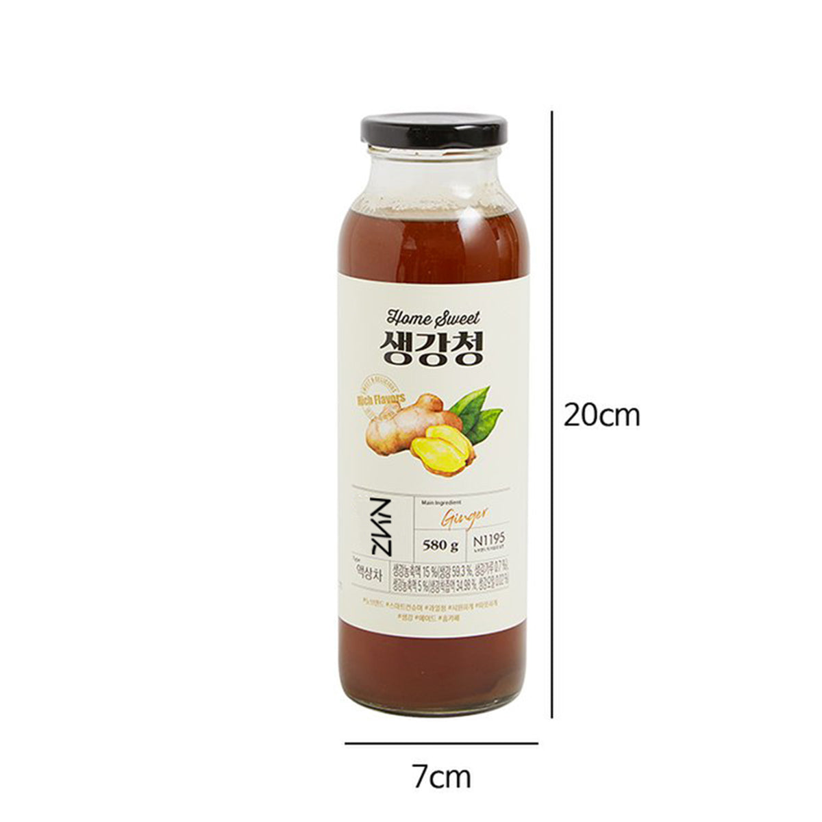 Ginger Flavor Syrup, 20.45 oz(580g), Makes a Refreshing Cool Drink Including Fruit Drinks, Smoothies, Juice, Soda, Iced tea & More