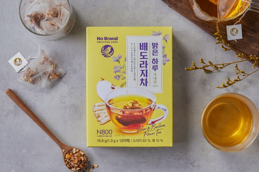 100% Natural Ingredients Tea 1.3g x 12 Tea bags, Platycodon Ballon Flower Natural Herb Tea (Pear & Ballon Flower Tea)