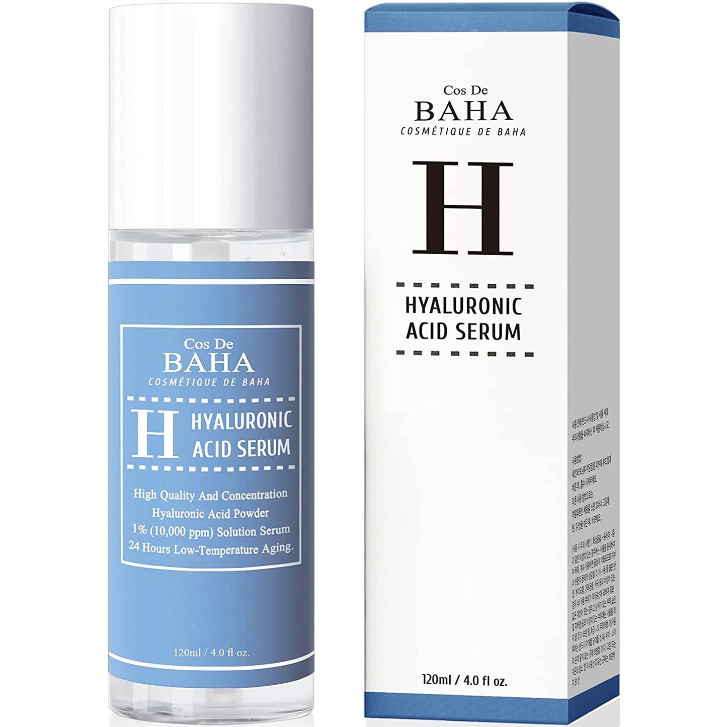 Cos De BAHA Pure Hyaluronic Acid 1% Facial Serum HA Face Hydration Plump Collagen Booster