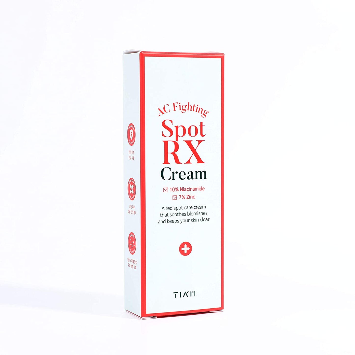 TIAM AC Fighitng Spot RX Cream, Acne-Prone Skin, Acne Spot Treatment, Intensive Nourishing and Calming for Dry, Red-Looking Skin After a Blemish, 1 Oz